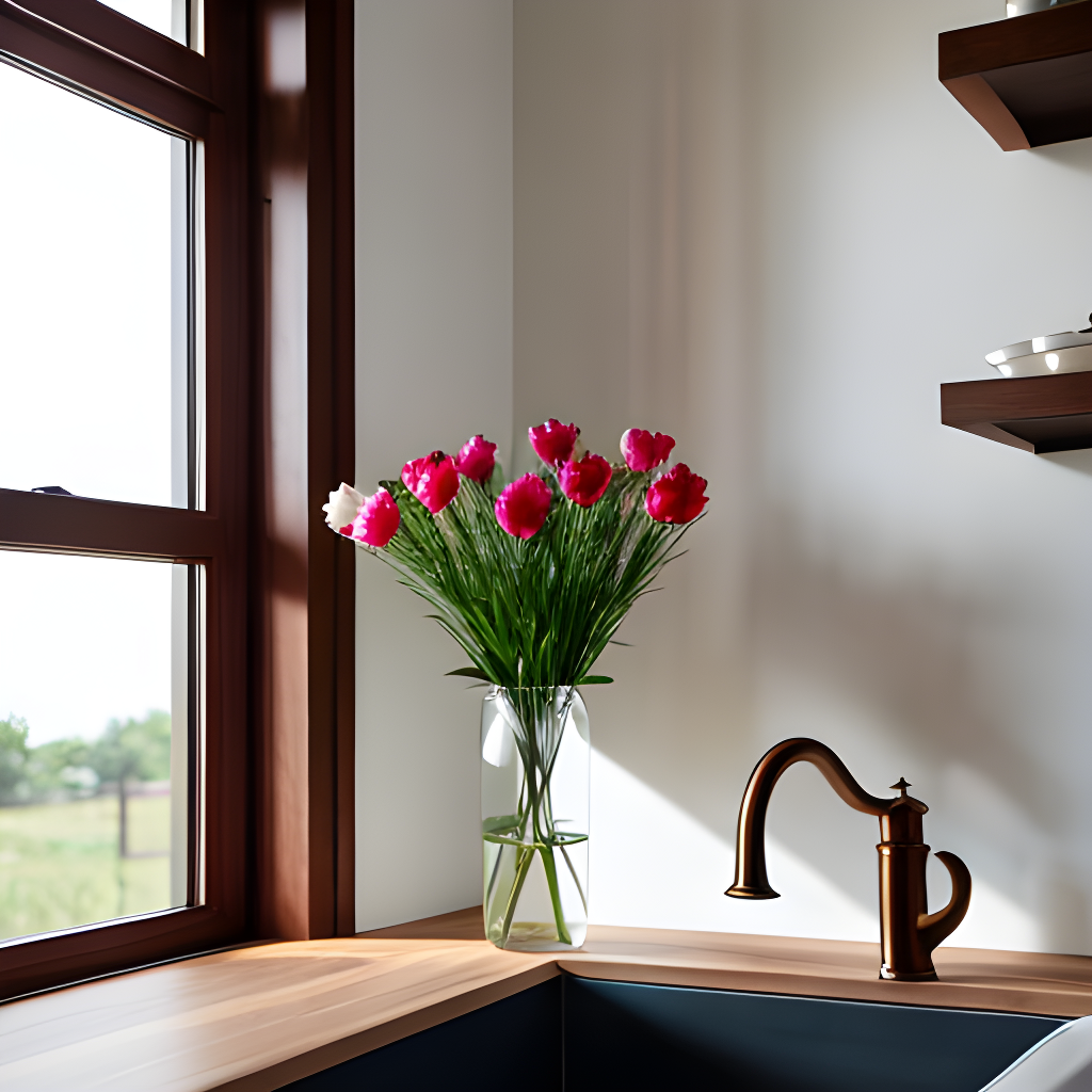 a-beautiful-kitchen-that-has-a-window-upper-the-washing-basin-with-natural-light-and-some-flowers-next-to-the-basin-in-a-vase-in-minimalistic-style